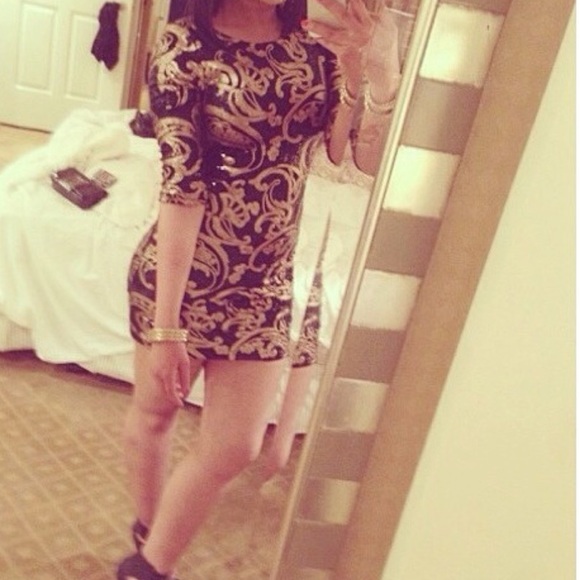 Black and gold dress - Picture 2 of 6